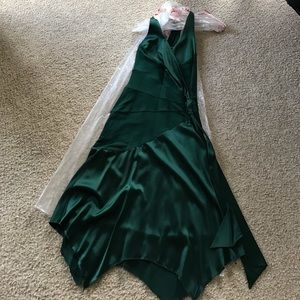 Bebe emerald Razor back dress